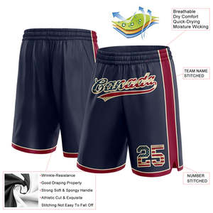 Customized Sublimation Shorts for Men Sports Team Shorts Club Name Shorts Training Shorts <b>Custom</b> Logo Shorts Manufacturer - Product Image 5