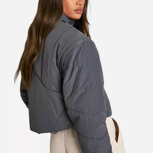 New Arrived Crop <b>Top</b> loose Fit Puffy Cotton Padded <b>Bubble</b> Jacket High Quality Breathable Windproof Warm Puffer Jacket for women - Product Image 4
