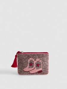 Pochette à monnaie décorative brodée de perles avec un travail artisanal détaillé et un rangement polyvalent pour tous les jours - Product Image 3