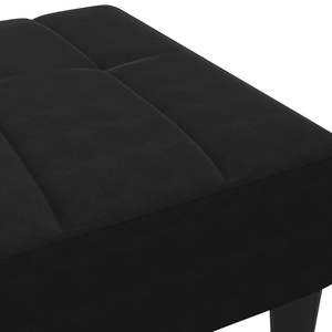 Poggiapiedi in Velluto Nero 100% Poliestere, Durezza Media, Compensato e Schiuma, Sgabelli e Pouf Eleganti - Product Image 6