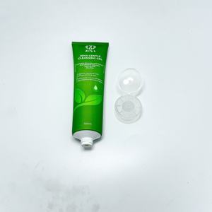 Tubo de Plástico PE Verde Personalizable para Gel Limpiador Facial, Impresión Offset y Tapa Transparente Abatible - Product Image 2