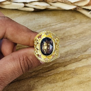 Latest Vintage Floral Amethyst <b>Ring</b> 18k <b>Gold</b> Plated Flower Statement Women <b>Ring</b> Chunky <b>Cocktail</b> Bohemia Wholesale Gif <b>Ring</b> - Product Image 5