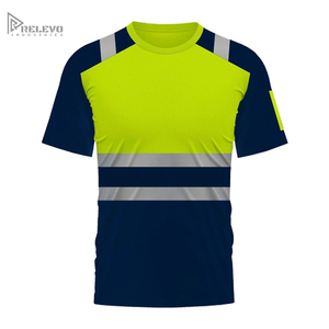 T-shirt de sécurité haute visibilité pour hommes, chemise de chantier ANSI avec impression personnalisée et confort en coton - Product Image 1