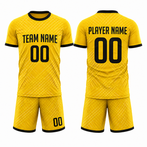 ชุดฟุตบอลโพลีเอสเตอร์ 100% เสื้อฟุตบอลสั่งทำพิเศษ ระบายอากาศได้ดี เสื้อเจอร์ซีย์แบบยูนิเซ็กซ์ เทคนิคการพิมพ์แบบซับลิเมชั่น เสื้อยืดสไตล์โลโก้แบบคอกลม - Product Image 4