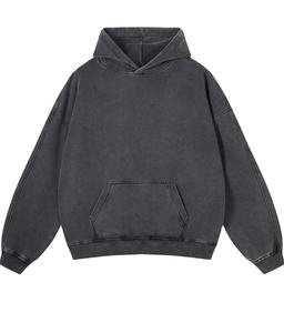 Venta al por mayor 100% algodón pesado peso francés Terry hombres Sudadera con capucha logotipo personalizado liso teñido temporada de invierno en el precio razonable - Product Image 1