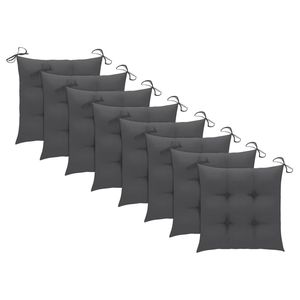 Lot de 8 chaises de salle à manger en bois d'acacia massif avec coussins ensemble de meubles d'extérieur de qualité supérieure - Product Image 4