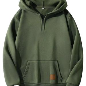 Sweat-shirts à demi-zip pour hommes, design unique, en molleton de coton, brodés camouflage, respirants, à manches longues, coupe ample, sport - Product Image 2