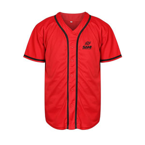 เสื้อเบสบอลโพลีเอสเตอร์ 100% คุณภาพพรีเมียม พิมพ์โลโก้ตามสั่ง ระบายอากาศได้ดี ซับเหงื่อ น้ำหนักเบา ทนทาน - Product Image 2