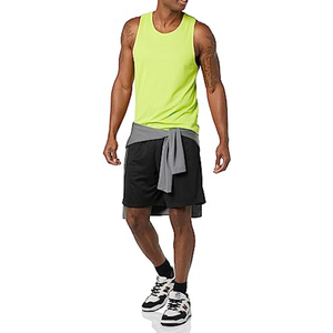 Best quality Men's Plus Size Cotton Tank <b>Tops</b> with Custom Logo Workout Singlet Muscle Gym <b>Racer</b> Back Stringer Tank <b>Top</b> Badge - Product Image 2