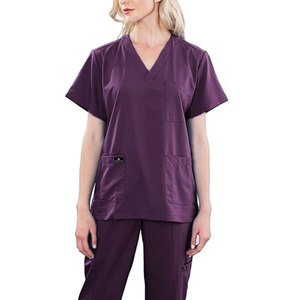 ชุดสครับผ้าสำหรับฤดูร้อน คอวี ทนทาน ซักง่าย ทันสมัย เหมาะสำหรับใช้ในชีวิตประจำวัน ชุดยูนิฟอร์มสครับสำหรับโรงพยาบาล ใช้ได้ทั้งชายและหญิง - Product Image 4