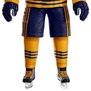 Ensembles d'uniformes de hockey sur glace unisexes de qualité supérieure, 100 % polyester, séchage rapide, respirant, nom d'équipe personnalisé, prix de gros - Product Image 6