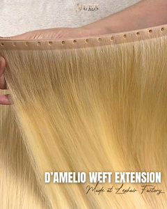 โรงงานขายส่ง Lexhair ผมเวียดนามแท้ 100% คุณภาพพรีเมียม 100 กรัม ต่อผมแบบ D'Amelio Weft - Product Image 3