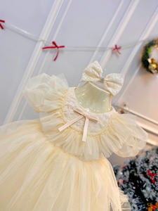 Robe de princesse pour enfants de haute qualité, adaptée à un usage quotidien, en maille douce brodée, disponible en différentes couleurs, ODM/OEM - Product Image 4