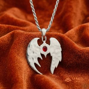 Iced Out <b>Angel</b> Devil Wing Pendant Necklace 925 Silver Moissanite Hip Hop <b>Charm</b> Gothic Jewelry for Men Party Micro Insert - Product Image 2