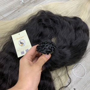 18 "Hot Grade 12A Cutícula completa Extensiones de cabello de punta plana rusa 8-32 pulgadas Longitud estirada Curl Wave Styles Raw Indian I Tips - Product Image 6