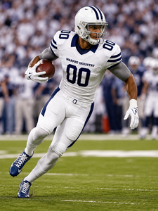 White & Navy American Football Uniform Set Custom Team Jersey & Pants Breathable Pro Quality Sports Wear for Men Youth - Product Image 5