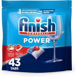 Cápsulas para Lavavajillas Finish Power, Detergente para Lavavajillas sin Enjuague Previo para una Limpieza Profunda y un Brillo Radiante con Poder Desengrasante, 43 Unidades - Product Image 1