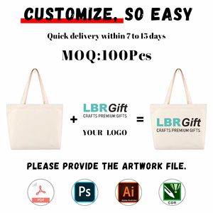 Bolsa de Mano para Mujer LBR, Personalizada, con Asa de Cuerda, Gran Capacidad, Ecológica, Plegable, Reutilizable, de Lona - Product Image 2