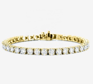 14K Solid <b>Gold</b> High Quality Hiphop Jewelry 3mm 4mm 5mm Iced Out Lab Grown Diamond Tennis <b>Chain</b> Necklace - Product Image 1