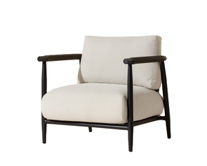 เก้าอี้นั่งยาวแบบมีเบาะพร้อมโครงโลหะ สำหรับสวนหรู บ้าน ระเบียง และโรงแรม เก้าอี้สำหรับใช้งานกลางแจ้งและในร่ม - Product Image 1