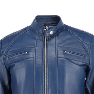 Chaqueta de cuero metálico a la moda para hombre con un acabado liso. - Product Image 6
