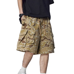 High Street Trend Men's Camouflage Cargo Shorts Verano Algodón Impreso Multi-Bolsillo Casual Loose Fit para deportes al aire libre Atlético - Product Image 2