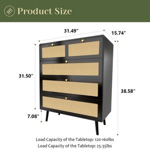 Wooden Dresser Storage Chest of Drawers - Product Image 4
