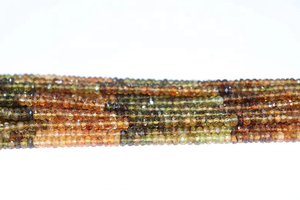 Cuentas Rondelle facetadas de turmalina Petro, hebras de 3,5mm, 13 pulgadas para fabricación de joyas - Product Image 3