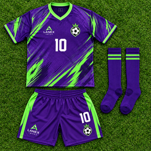 Conjunto de Camiseta y Pantalones Cortos de Fútbol Sublimados Personalizados, Uniforme de Equipo de Fútbol, Ropa Deportiva Transpirable de Secado Rápido, Tejido de Alto Rendimiento, OEM ODM - Product Image 6