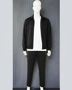 Ensemble de survêtement homme en molleton technique personnalisé, coupe ajustée, 2 pièces, disponible en OEM, style italien de luxe, extensible dans les 4 sens, pour le jogging hivernal - Product Image 2