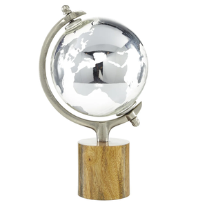 Globe terrestre rotatif élégant, carte du monde moderne, sculpture décorative, ornement de bureau éducatif pour le bureau, la maison, l'école au meilleur prix - Product Image 6