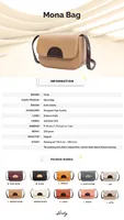 Tas Selempang Kulit PU Vintage Hody Warna Beige Coklat Dua Nada Model Kotak Kecil Motif Embos dengan Penutup dan Kompartemen Ber-resleting
