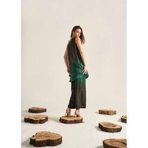 Ensemble deux pièces sans manches pour femmes, haut et pantalon dégradés, tenue élégante et décontractée pour les soirées - Product Image 4