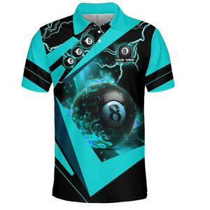 Camiseta Deportiva de Moda para Competición de Billar, Logotipo Personalizado, Camisa de Polo de Billar, Tela Suave, Uniforme para Práctica Diaria - Product Image 2