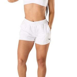 Shorts de sport blancs pour femmes, doux, à séchage rapide, pour l'entraînement, le fitness, les activités sportives, décontractés, avec poches - Product Image 1
