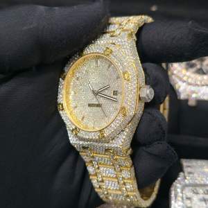 Luxury Hip Hop Automatic Movement Stainless Steel Moissanite <b>Iced</b> <b>Out</b> <b>Watch</b> for Men with Box - Product Image 4