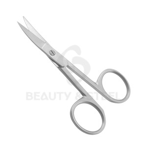 Ciseaux à ongles mats argentés de qualité supérieure avec bord incurvé professionnel et poignées ergonomiques larges pour une précision professionnelle en salon - Product Image 2