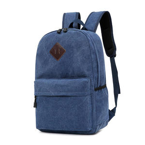 <b>Canvas</b> Casual <b>Backpack</b> Unisex Softback 20-37L Durable Daily Use with Zipper Closure and Patches - Product Image 1