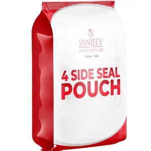 Top deals on 4 Side Seal Pouch at beat quality with customized Size Available in bulk quantity at wholesale prices