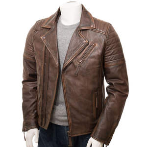 Chaqueta de cuero para hombre, cómoda para uso diario, estilo premium, urbana, informal, con un atractivo moderno, chaqueta de invierno - Product Image 1