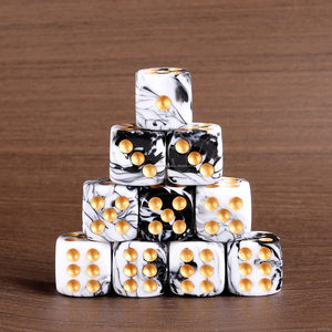 ชุดลูกเต๋า DND แบบกำหนดเองลูกเต๋าเรซินโพลีเมอร์ใสมีเอกลักษณ์สีดำและสีขาวสำหรับ ddungeon และ Dragon RPG by fwe - Product Image 1