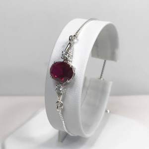 Pulsera de Plata de Ley con Dijes de Rubí, Ajustable, de Lujo, con Piedra de Nacimiento de Julio, Regalo de Joyería para Mujer, Aniversario - Product Image 4