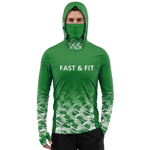 Sweat-shirts de pêche pour hommes 100 % polyester, confortables, respirants, à manches longues, avec design sublimé et fonction imperméable - Product Image 4