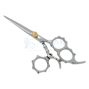 Ciseaux de coiffure professionnels en acier inoxydable à pointe affûtée pour droitiers, manche long, usage en salon - Product Image 1