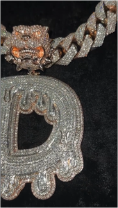 Iced Out Hip Hop Jewelry Mans 925 Sterling Silver VVS Moissanite Diamond <b>Custom</b> Design Letter/Number/<b>Name</b>/Logo <b>Necklace</b> Pendant - Product Image 4