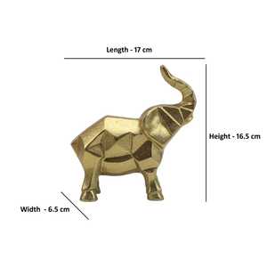 16.5cm H X 6.5cm W X 17cm L Aluminium <b>Elephant</b> Sculpture Handmade Modern Artistic Eco-Friendly Durable Tabletop <b>Decor</b> - Product Image 5