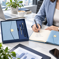 Ensemble de carnet de planification quotidienne 2027 avec stylo, journal en cuir PU de qualité supérieure, boîte cadeau pour usage professionnel et personnel