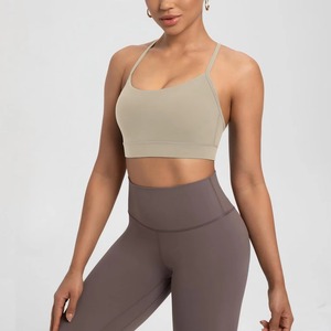 เสื้อชั้นในกีฬาโยคะแบบแห้งเร็วคุณภาพสูงสำหรับผู้หญิง สายคู่ สำหรับพิลาทิส ฟิตเนส วิ่ง ออกกำลังกาย ขายส่งตามสั่ง - Product Image 2