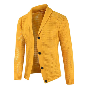 Suéter de Punto para Hombre AL SWANS INTERNATIONAL, Color Marrón, con Cierre, Manga Larga, Diseño Sólido, para Invierno, Corte Regular, Nailon/Cachemira - Product Image 2