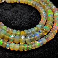Vente en gros d'opale éthiopienne naturelle de qualité incroyable collier de pierres précieuses à facettes Welo/bracelet faisant des perles de pierre